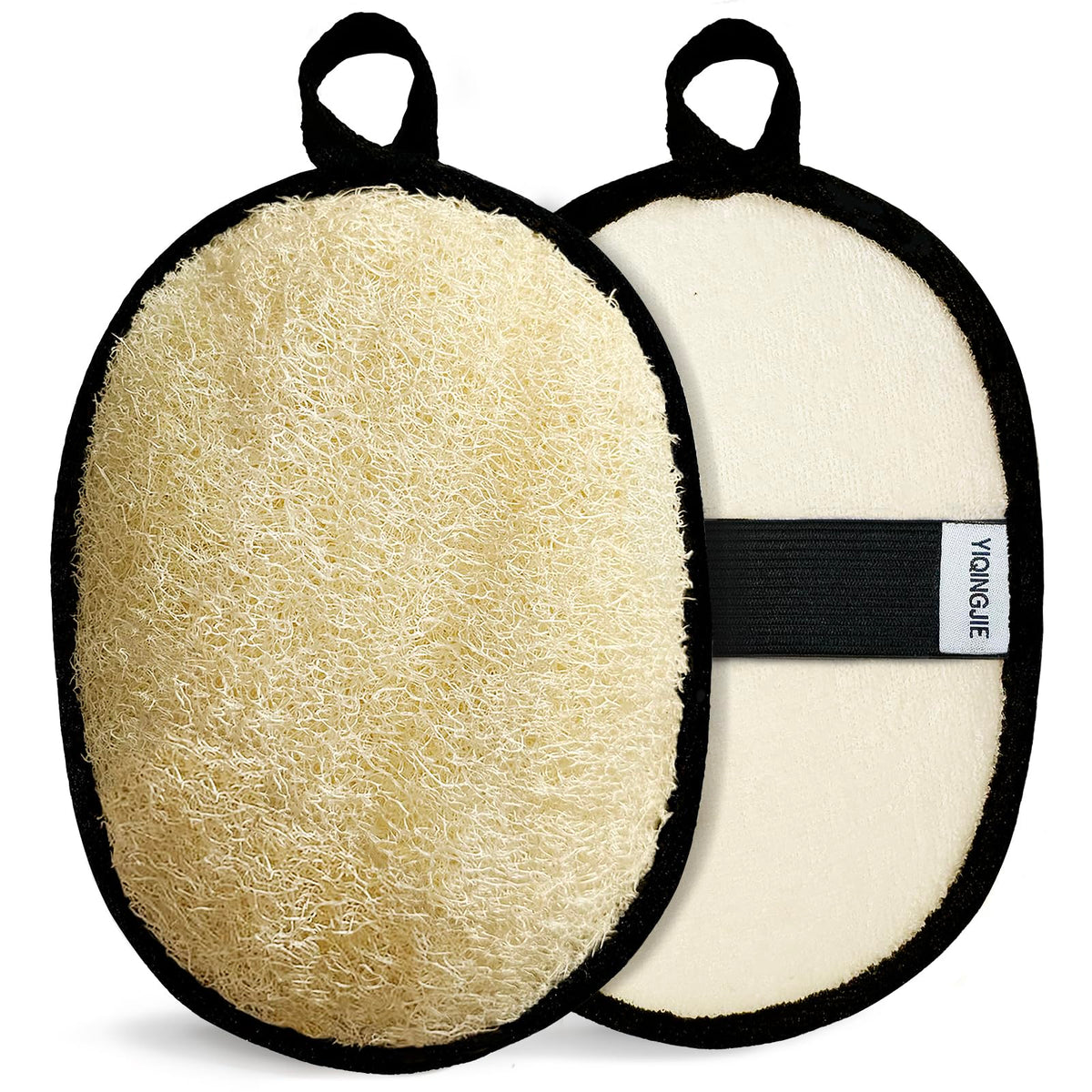 YIQINGJIE natural shower loofah sponge for gentle body exfoliation and clean skin