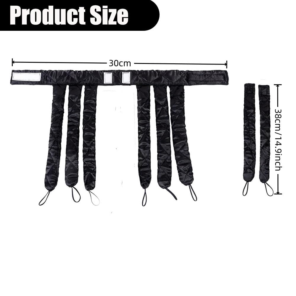 YiQiYi headband with 6 fixed and 2 removable straps fits various densities