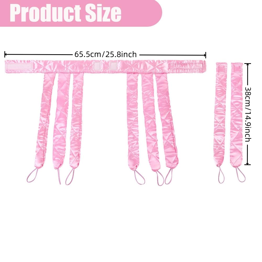 Side view of YiQiYi heatless headband during use for page realism