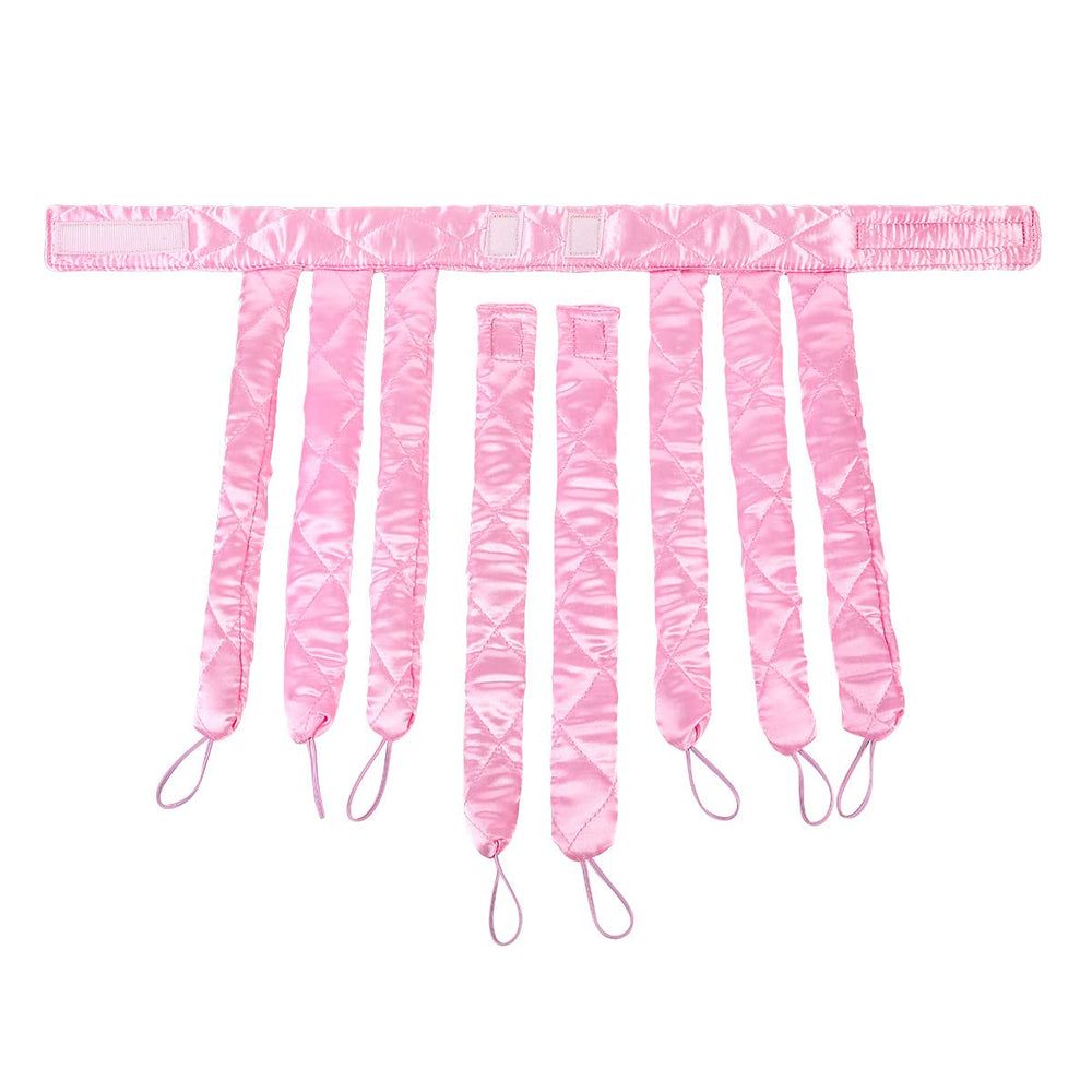 YiQiYi headband with fixed and removable straps for flexible curl sizes