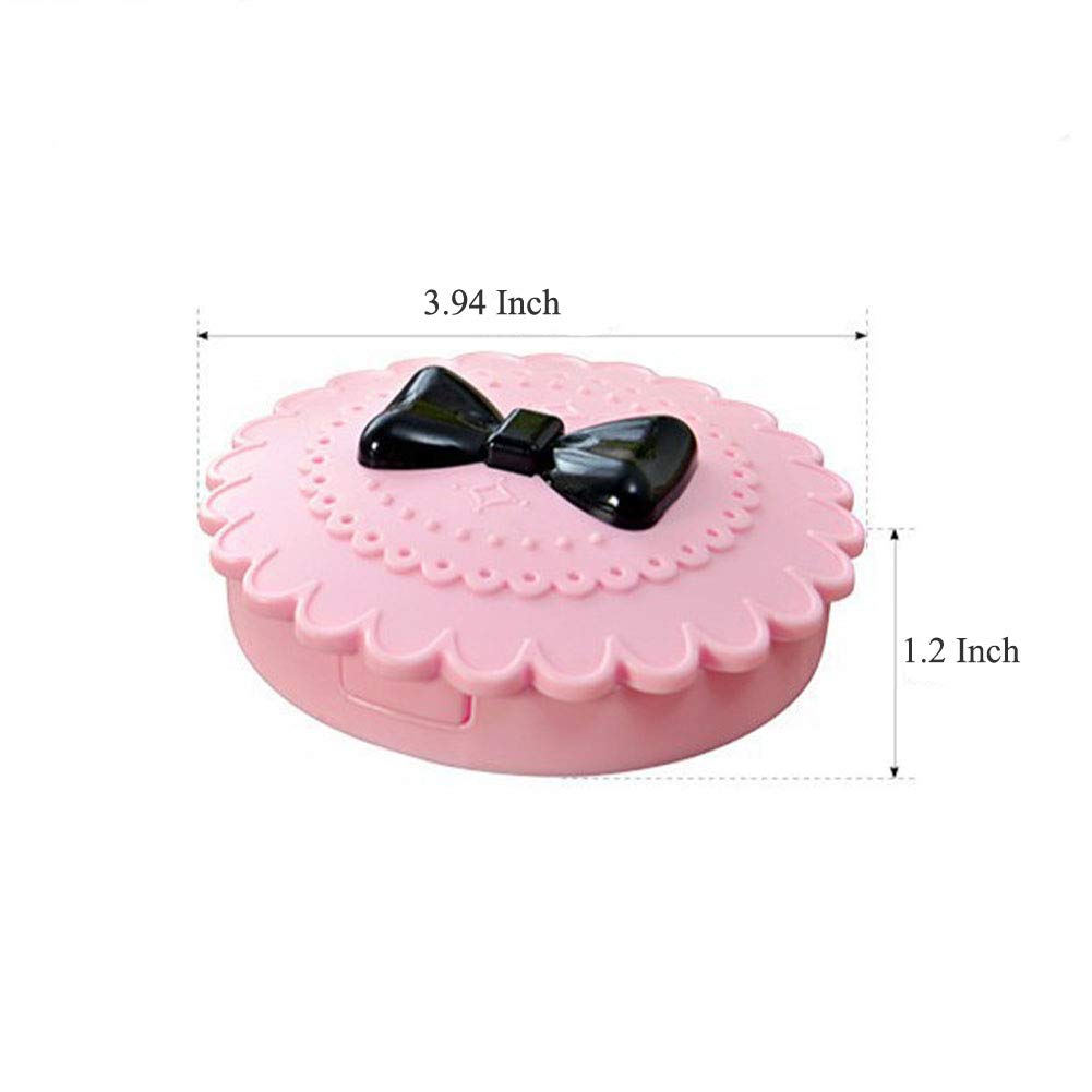 YiQiYi mirror-lid case pink, easy access to lashes on the go.