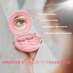YiQiYi pink travel makeup bag, keeps lashes clean and ready.