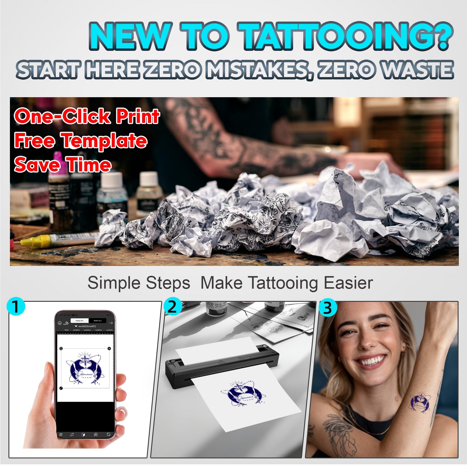 YIRIGUI stencil printer with Bluetooth for seamless wireless transfers