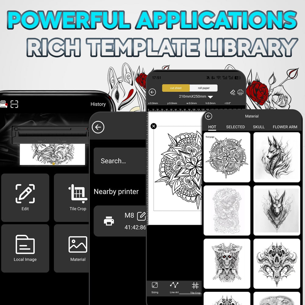 YIRIGUI offers a free template library for practice and client work