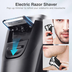 YIRISO electric razor IPX6 waterproof design supports wet or dry shaving.