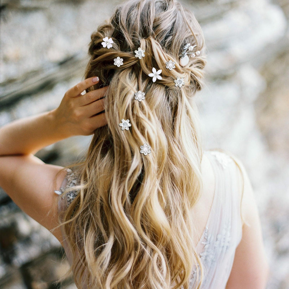 YISSION hair clips with crystal and pearl accents for refined bridesmaid looks