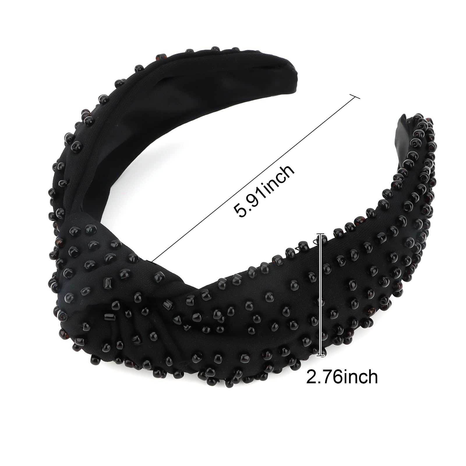 Diadema con perlas YISSION; nudo frontal para un toque sofisticado.
