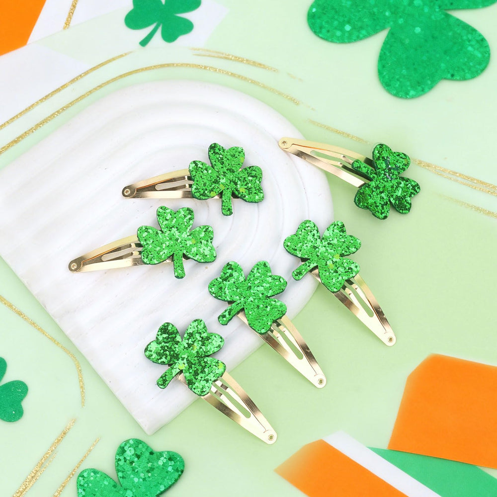 YISSION green shamrock hair clip secures styles with comfortable wear