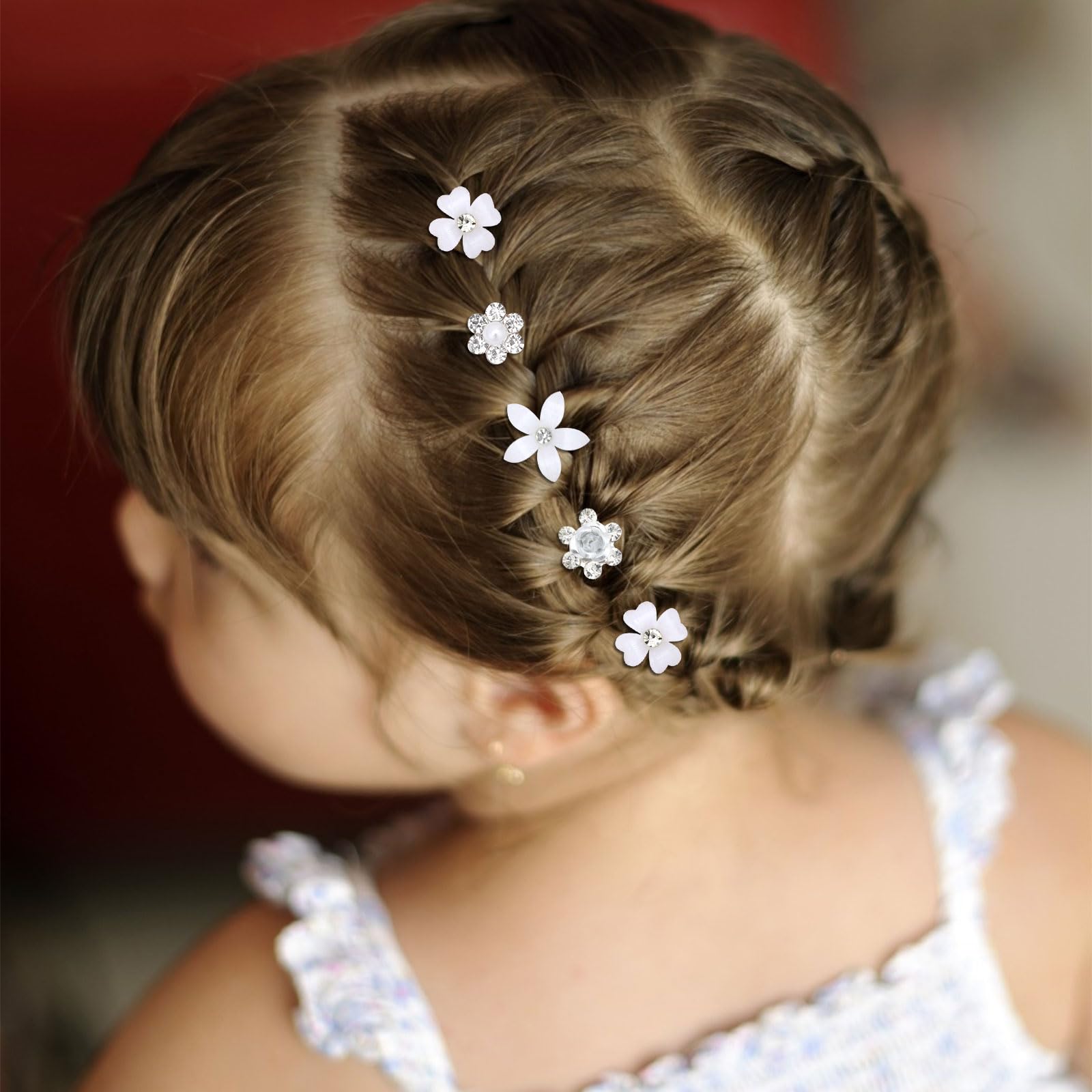 YISSION flower clips suitable for braids, curls, and ponytails