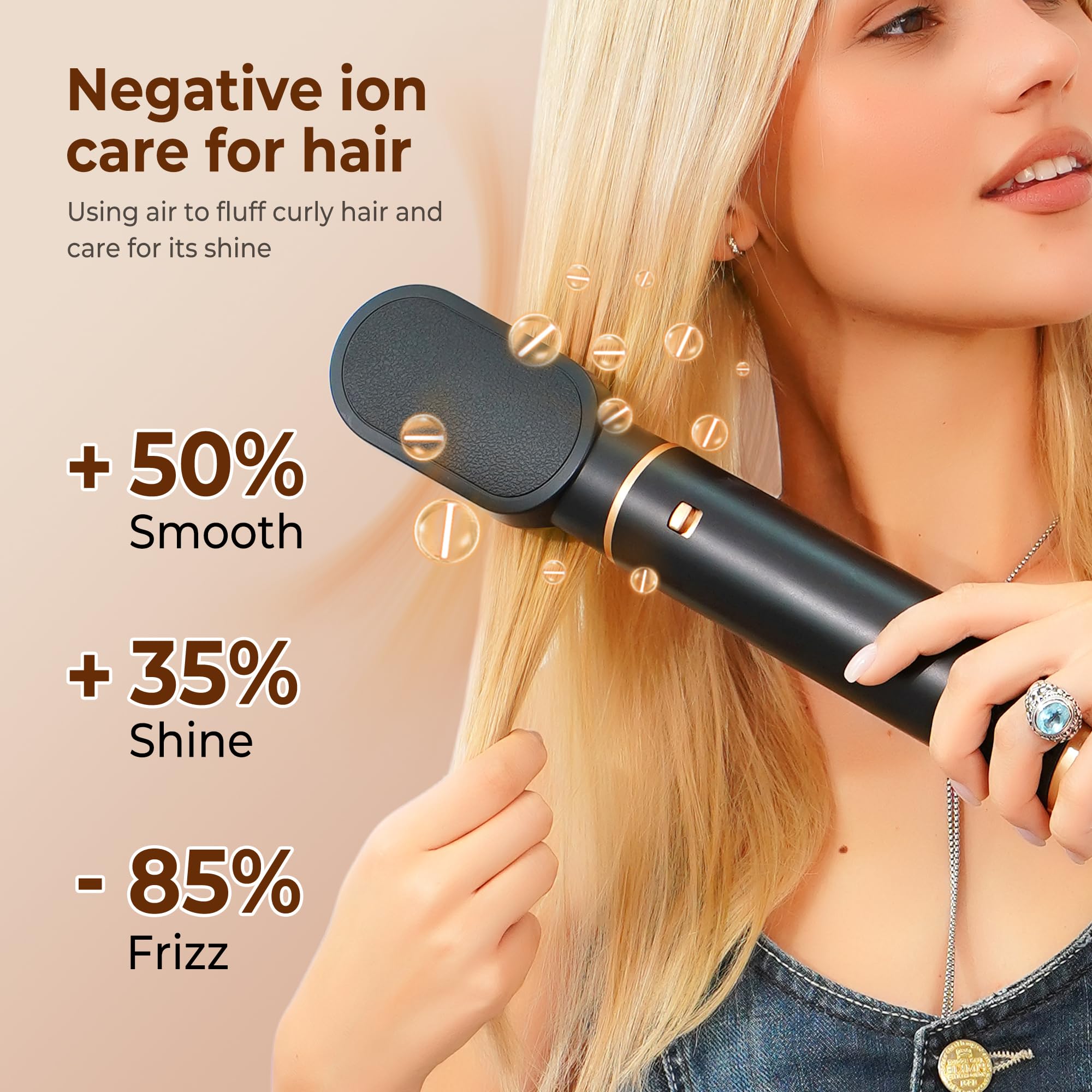 Yitrust left-right air curling attachment creates natural curls