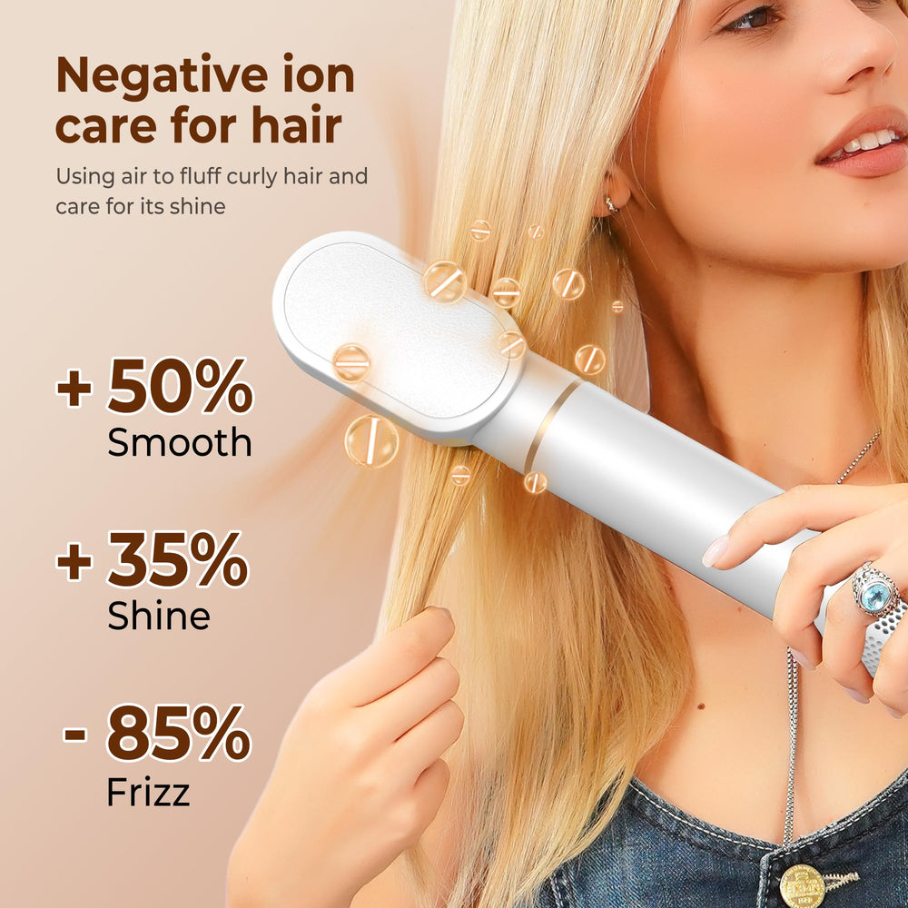 Yitrust left hot air curler attachment creating voluminous curls