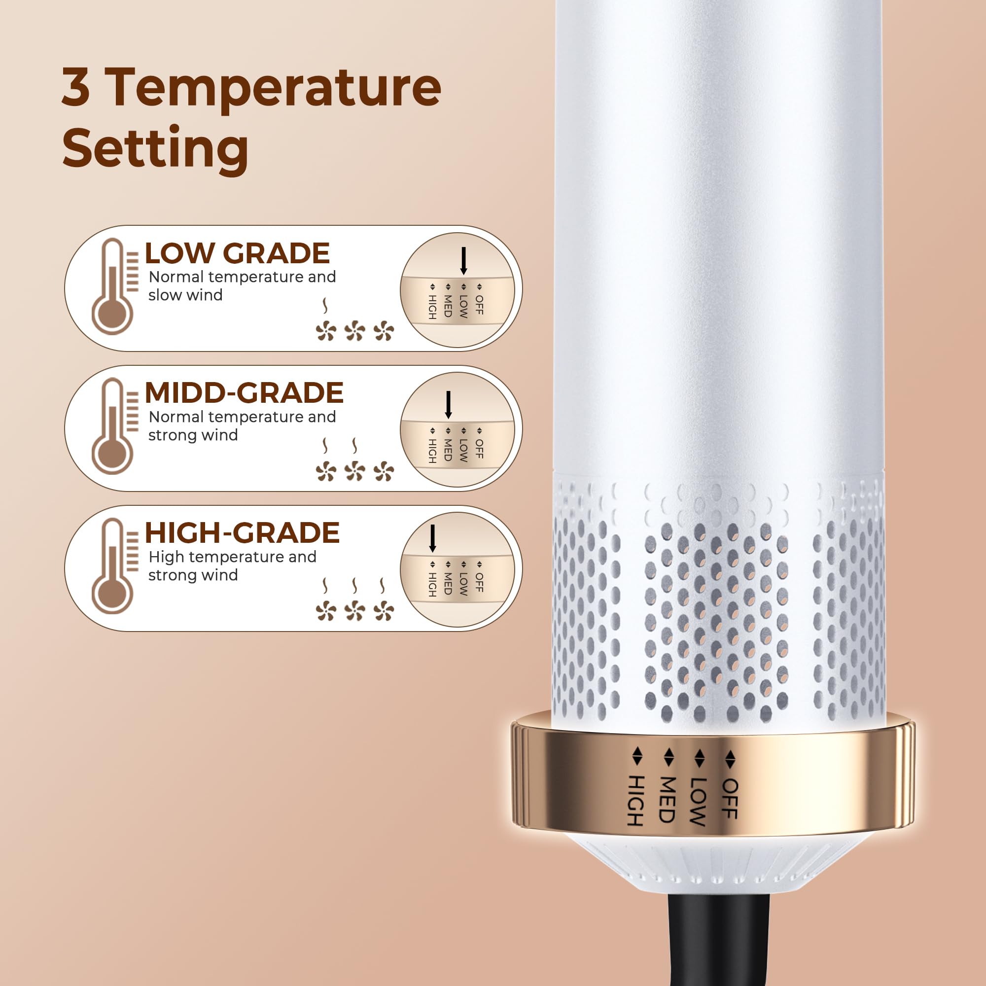 Yitrust right hot air curler attachment for defined curls
