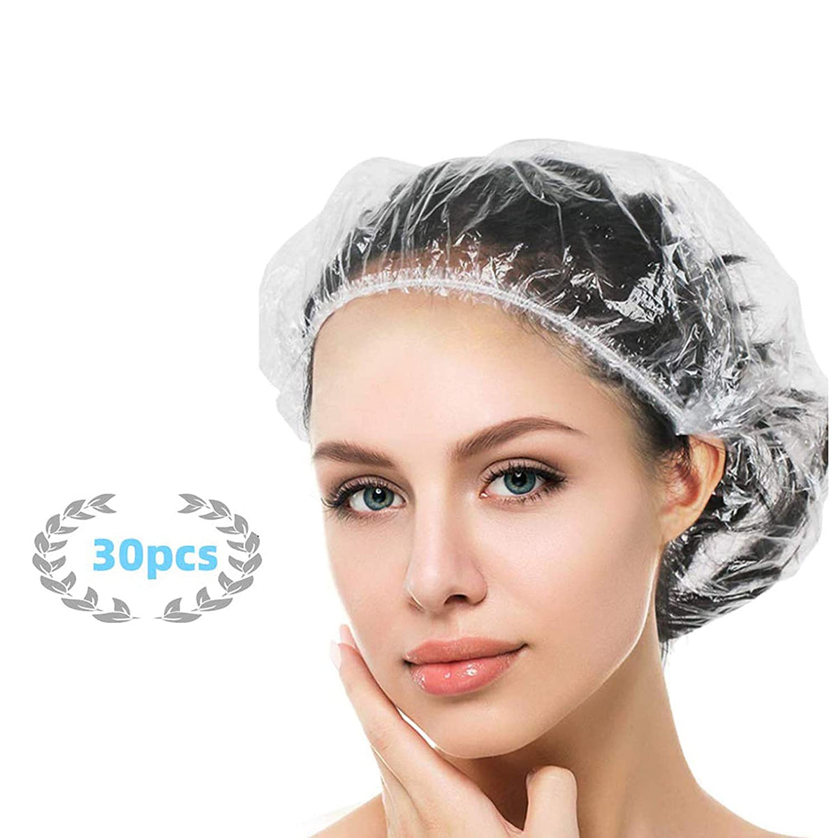 Gorro de ducha desechable YIZIJIZI, capucha grande transparente, ideal para spa, hotel o hogar.