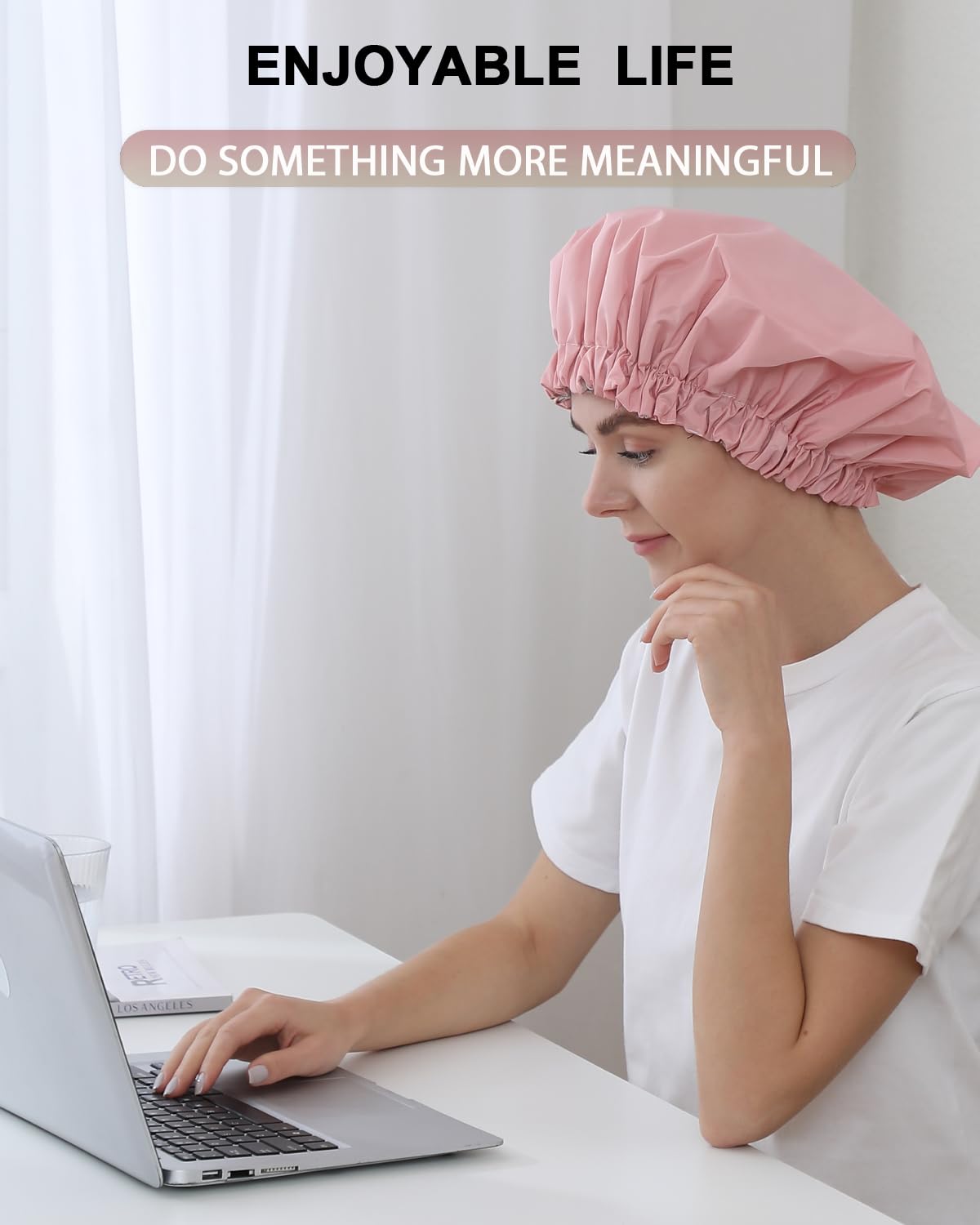 Gorro duradero YIZIJIZI, lavable a mano, rosa