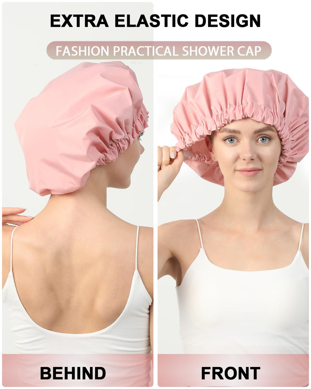 Gorro reutilizable YIZIJIZI, lavable, rosa, ideal para viaje