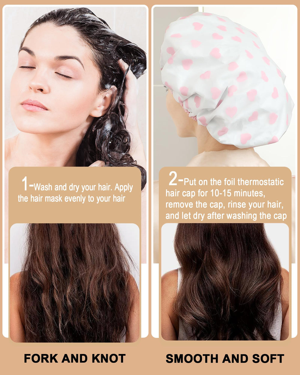 YIZIJIZI heat cap adjustable elastic band fits all hair types