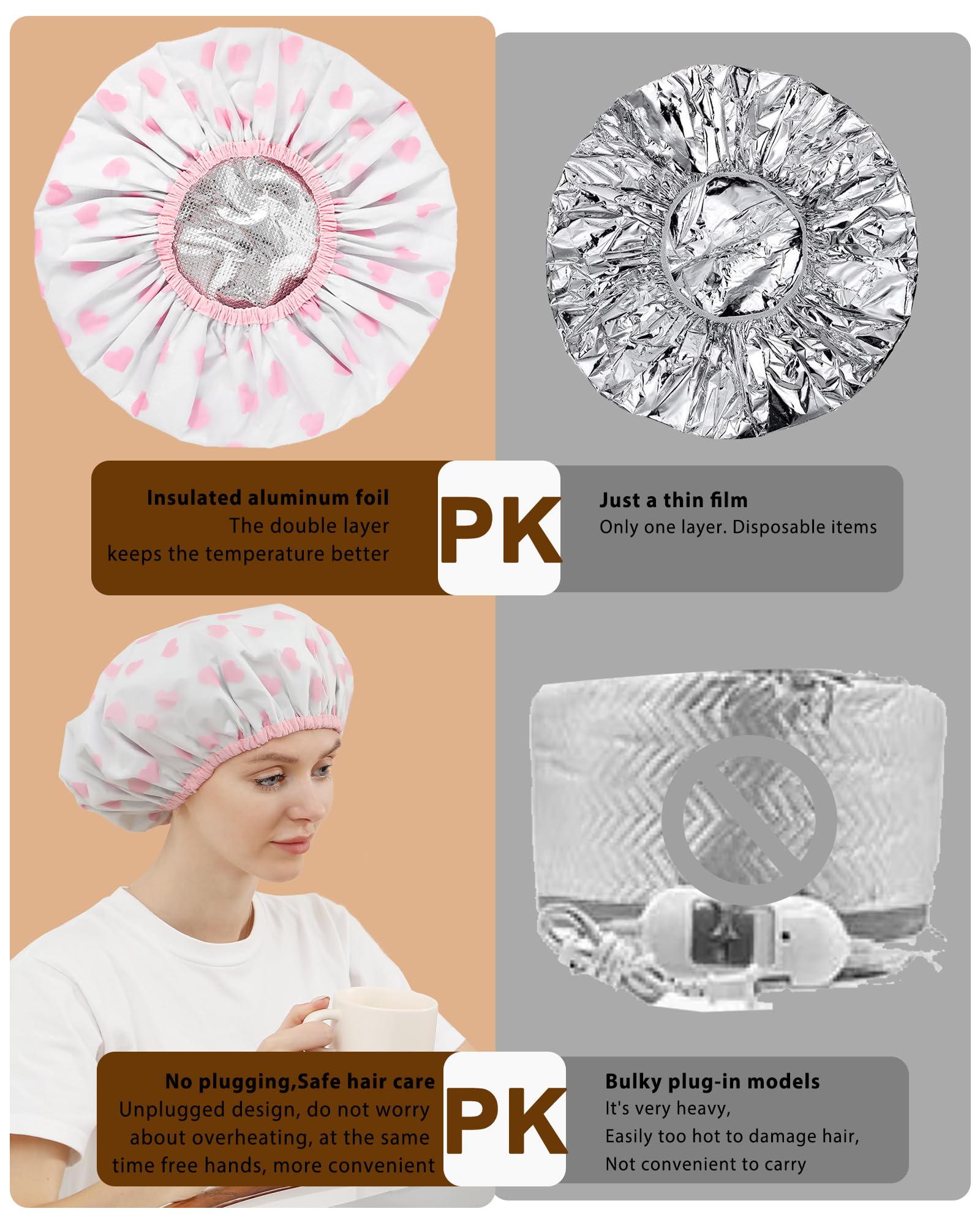 YIZIJIZI heat cap suitable for home, spa, and salon use