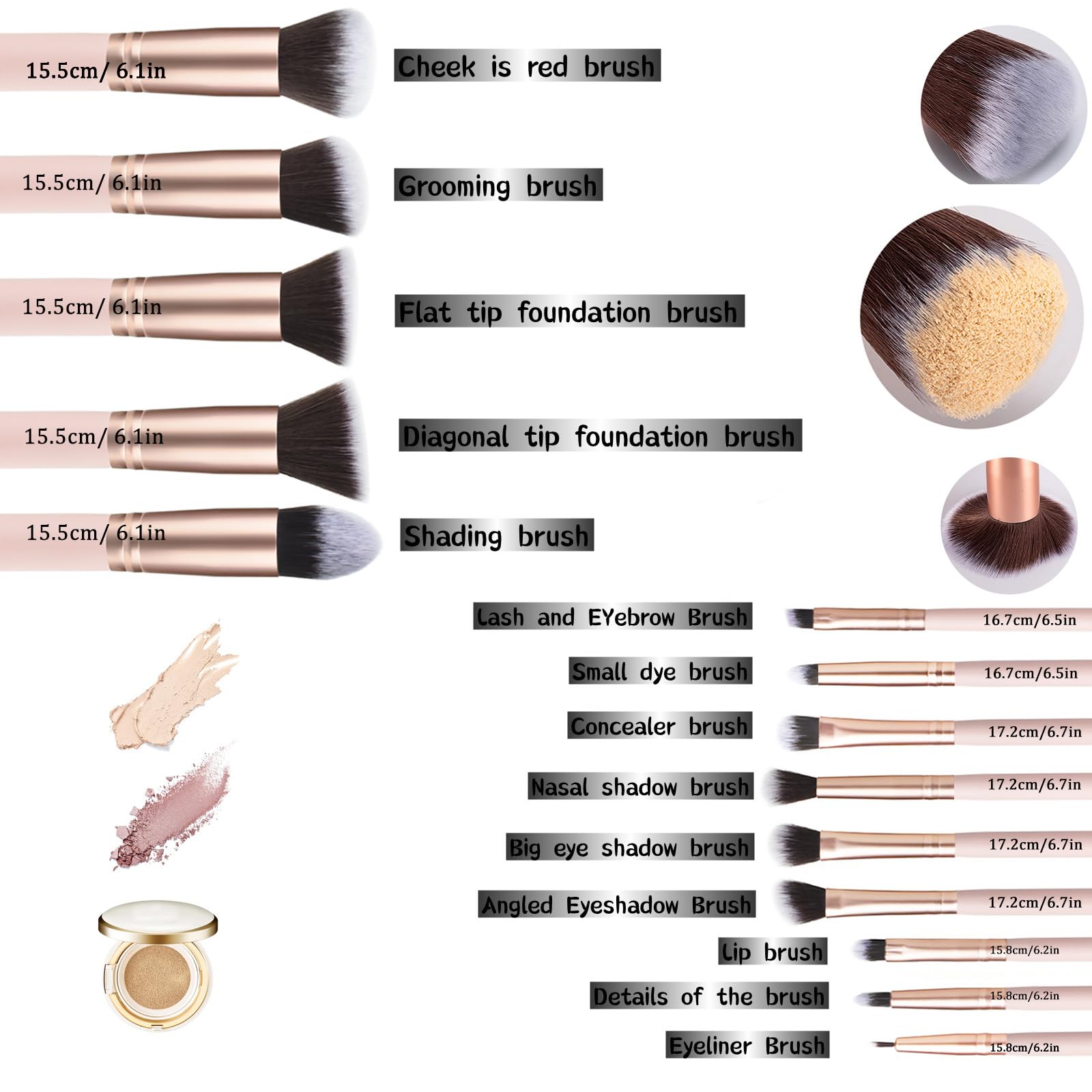 YJ-Anyue pink eyebrow brush for shaping and definition