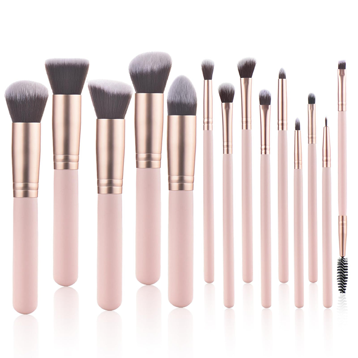 YJ-Anyue pink makeup brush set foundation brush for smooth, even coverage