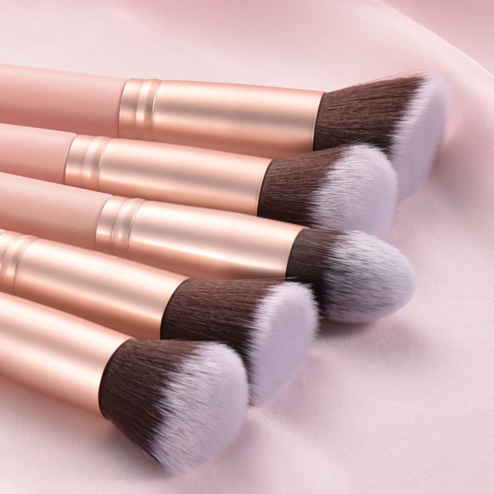 YJ-Anyue portable pink makeup brush set for travel-ready routine