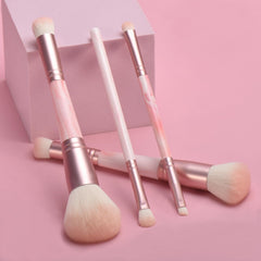 YJ-Anyue pink dual-ended eyeshadow brush for precise application and blending