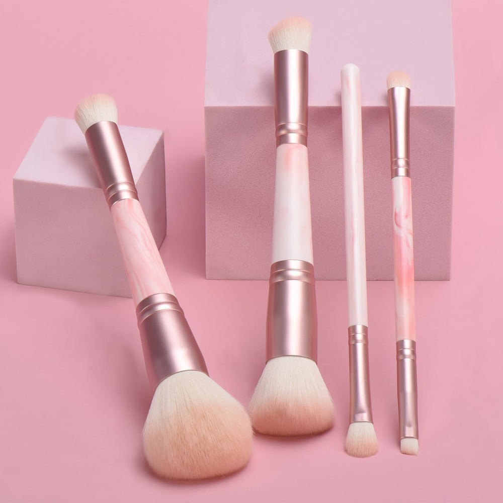 YJ-Anyue pink dual-ended highlighter brush for radiant glow
