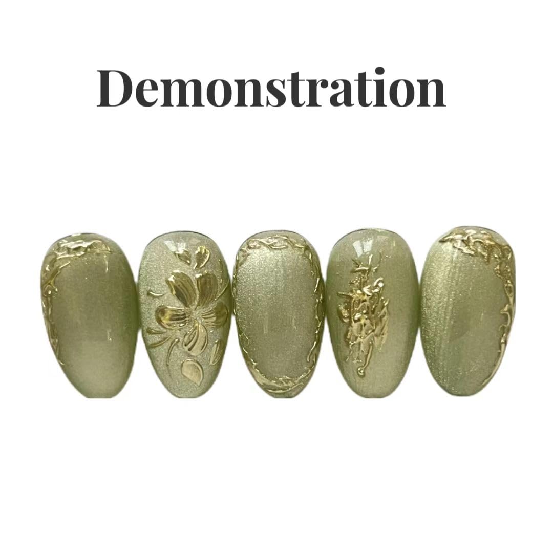YJMyujimi delicate carving painting on cured gel detail