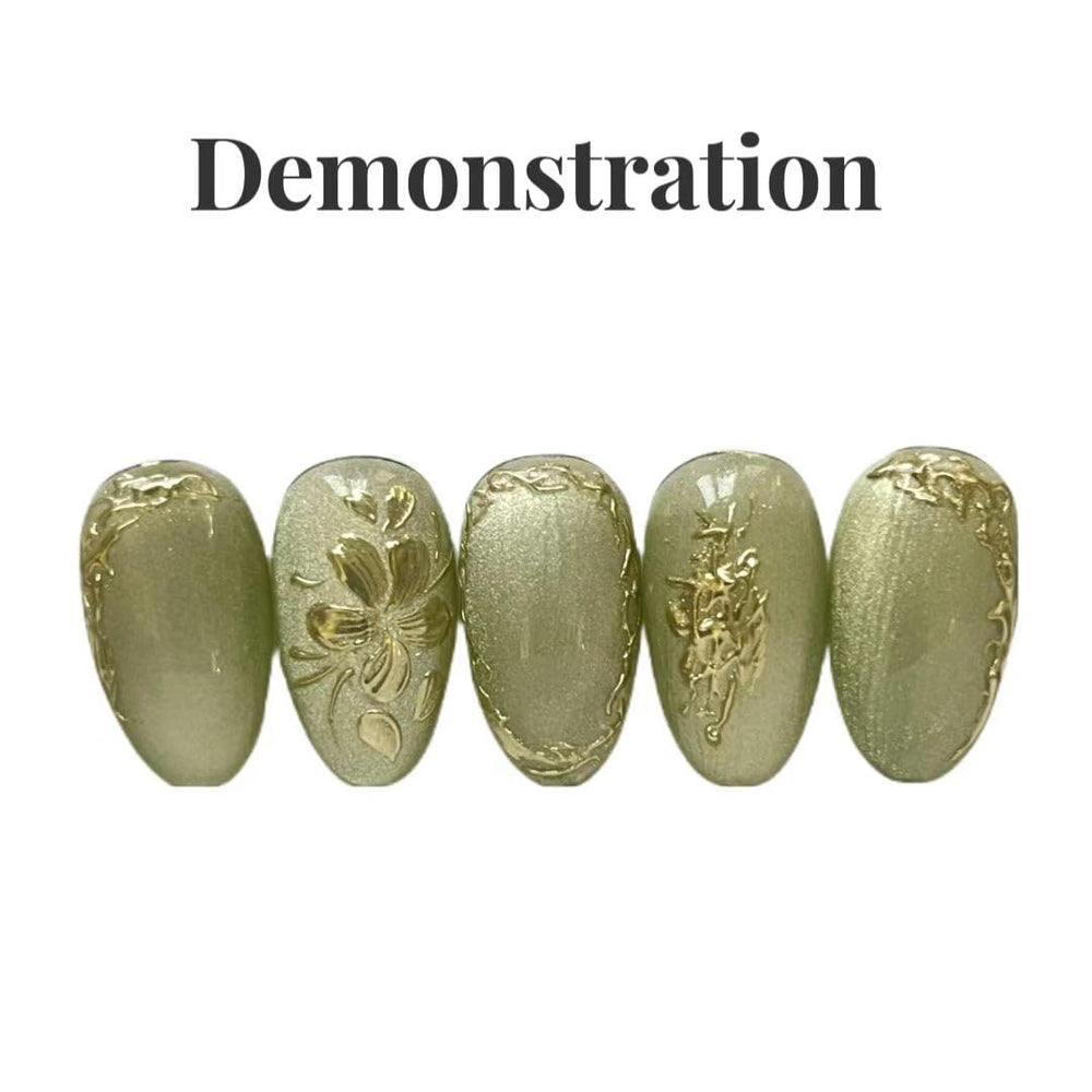 YJMyujimi delicate carving painting on cured gel detail