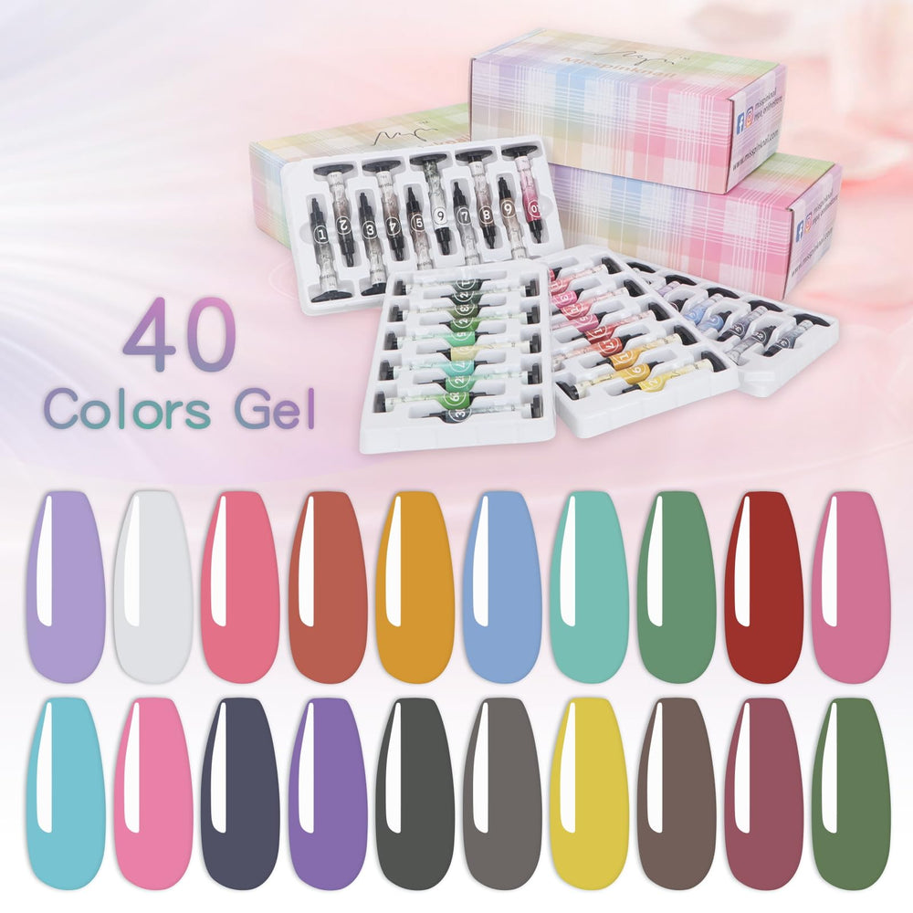 YJMyujimi gel palette 40 colors offers versatile shades for custom designs.