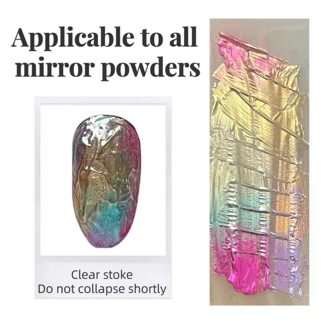 YJMyujimi mirror chrome powder on nail with smooth coverage