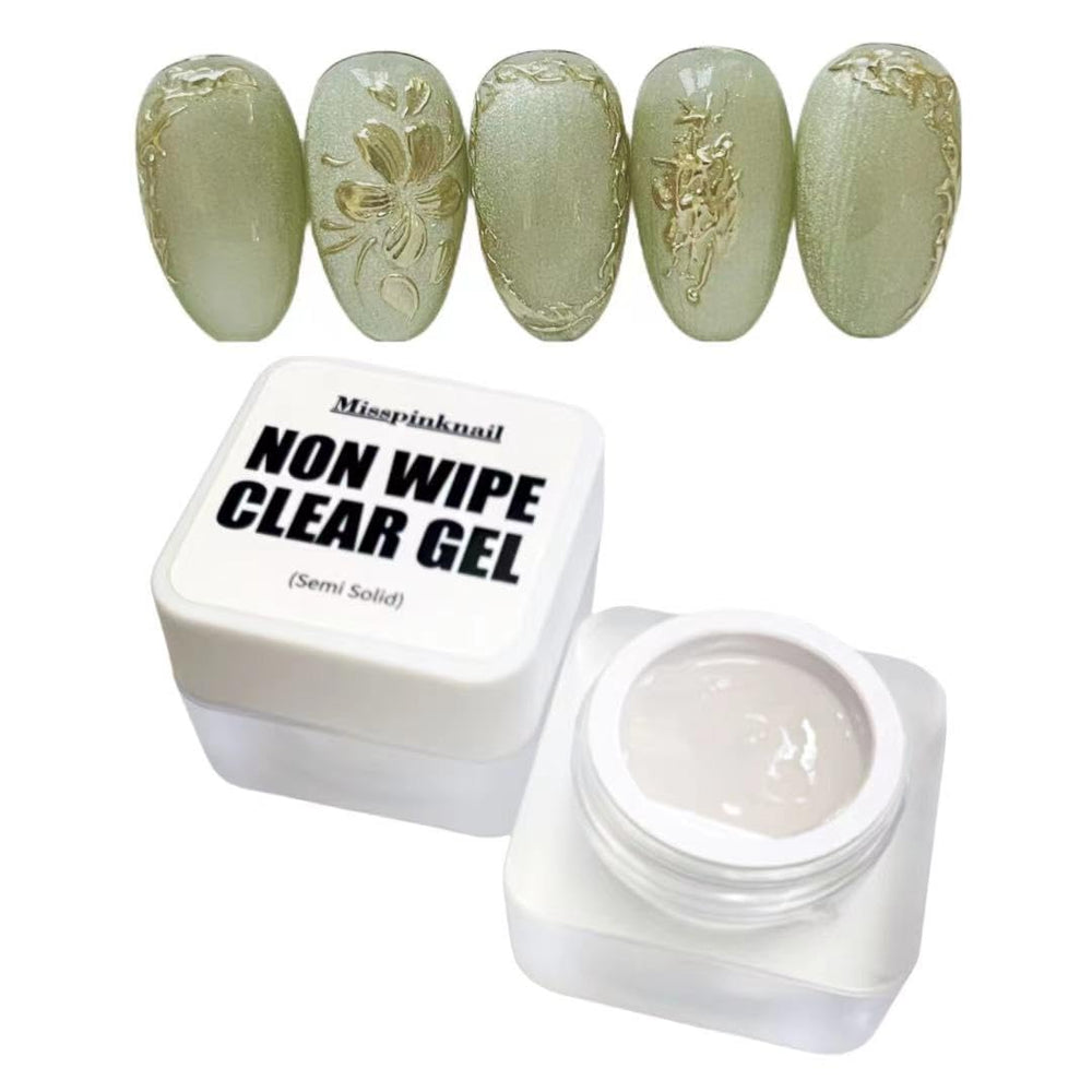 YJMyujimi non wipe clear gel bottle for mirror chrome finish