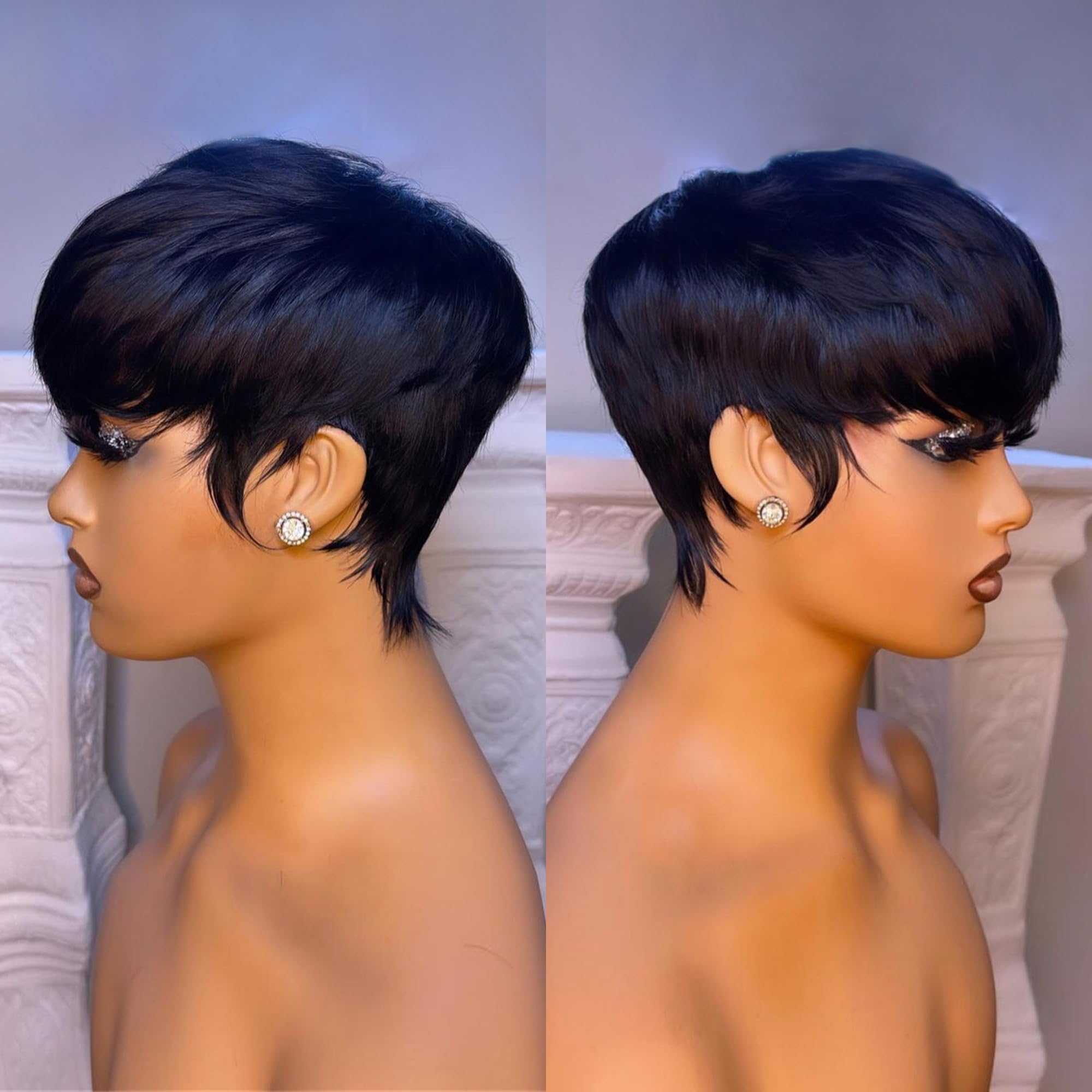 YJOQOKOA natural black wig with bangs offering all-day comfort and fit