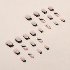 YKZFUI uñas de longitud media, acabado lacado para looks glamorosos.