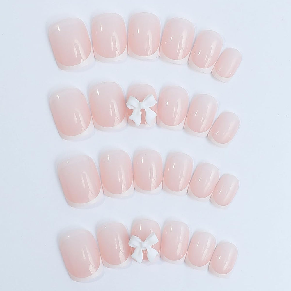 Unas YKZFUI nude rosado, acabado brillante para look diario.