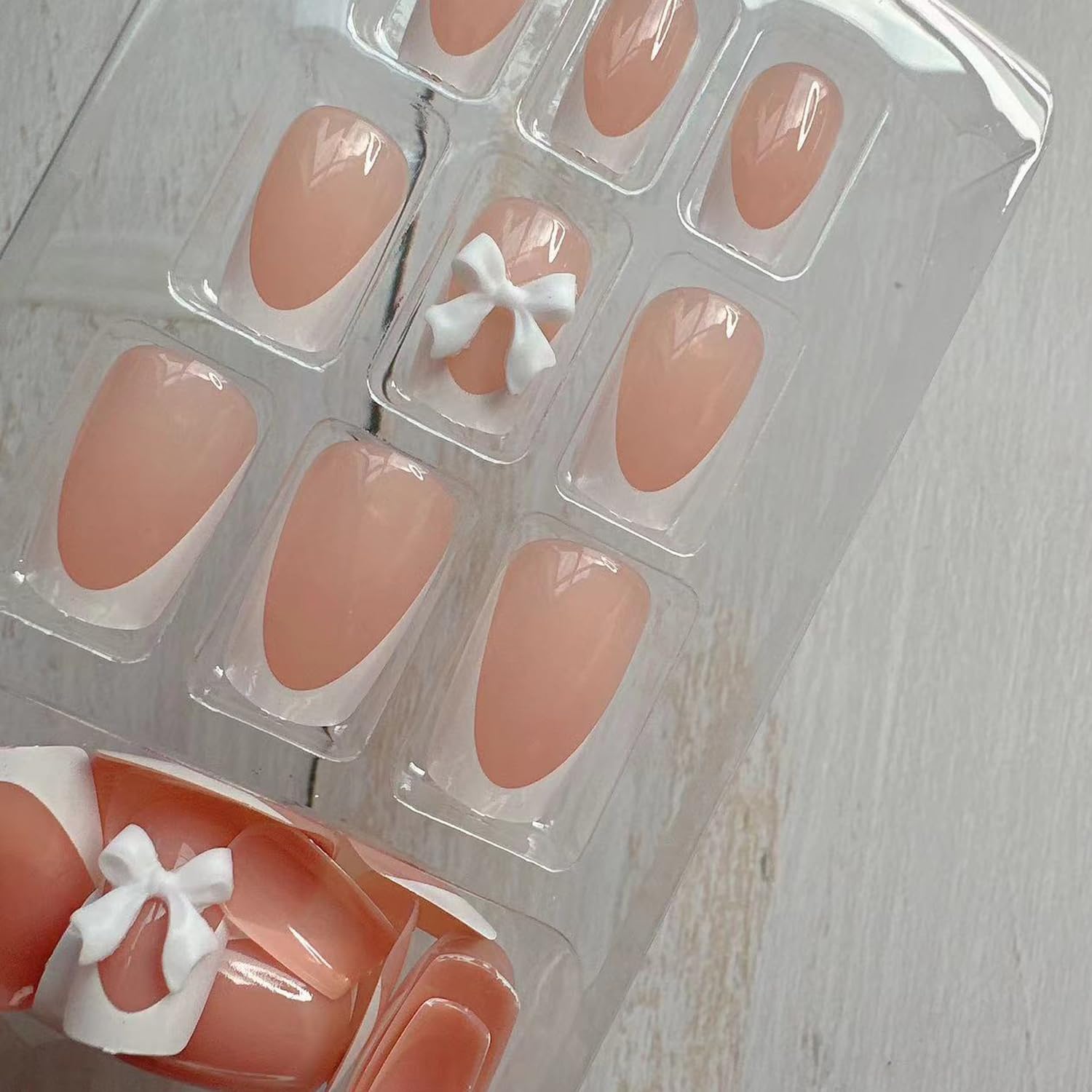 Unas YKZFUI nude rosado, ideal para uso diario y estilo casual.