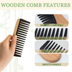 YLMUSU wet-hair safe detangler comb for shower or styling sessions.