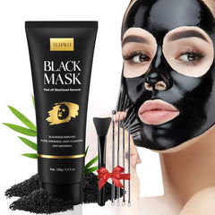YLNALO kit mascarilla negra con aplicador para poros más limpios.
