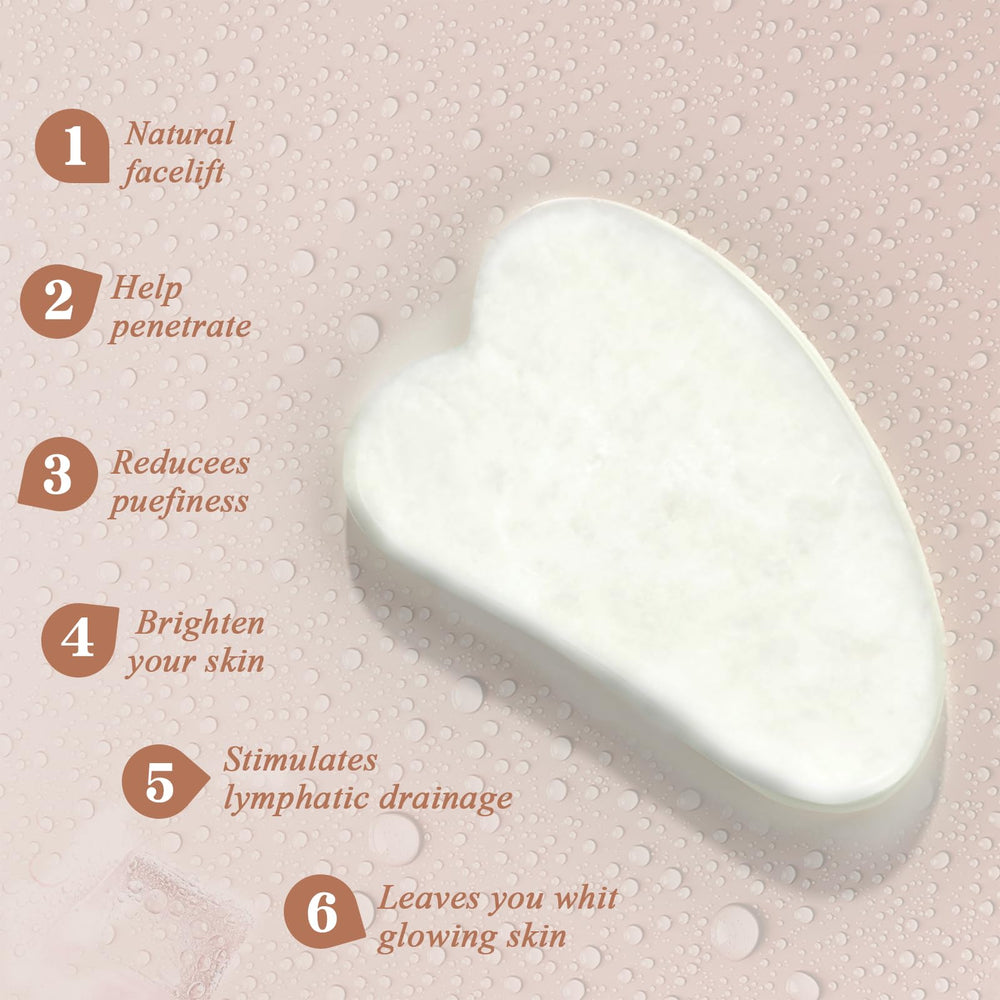 YLTNEUQER Gua Sha tool used on face, neck and body