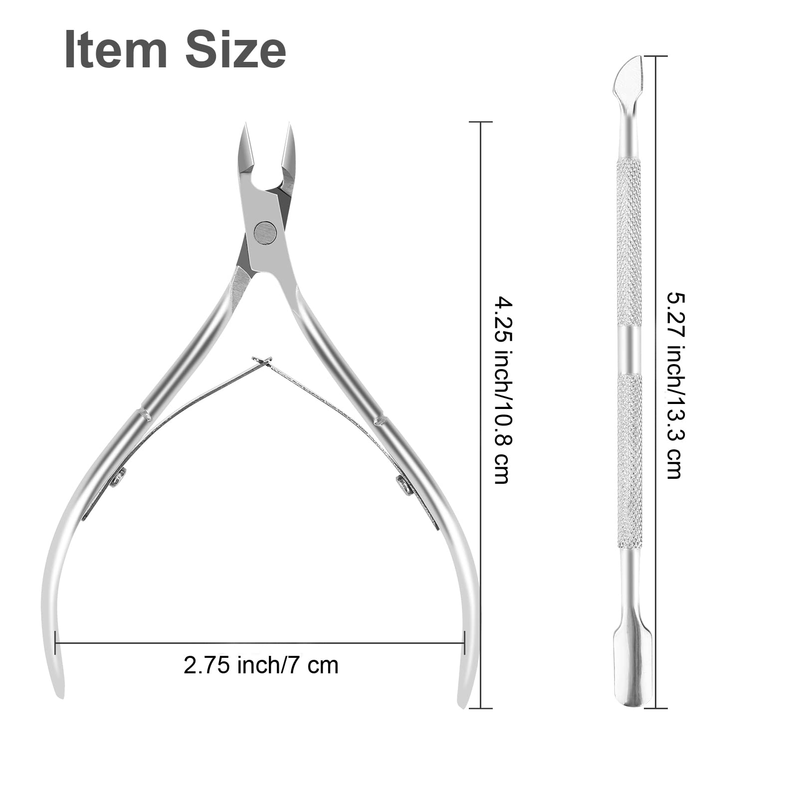 YLYL cuticle pusher shown for safe back-skin pushing during manicure.