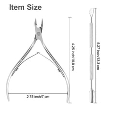 YLYL cuticle pusher shown for safe back-skin pushing during manicure.