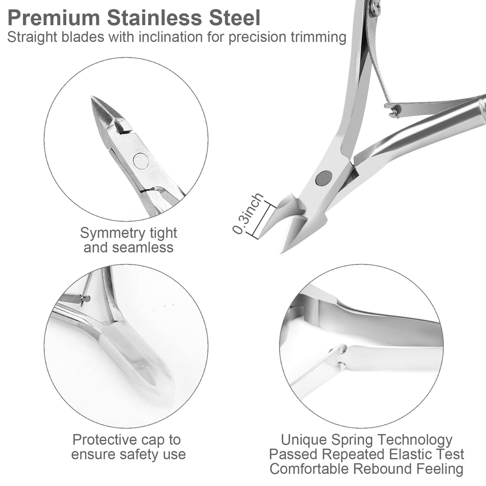 YLYL two-piece cuticle cutter set in packaging for professional use.