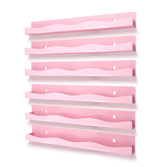 YMVV 6-pack wall-mounted shelf holds 66–90 bottles, keeps polish organized and accessible.