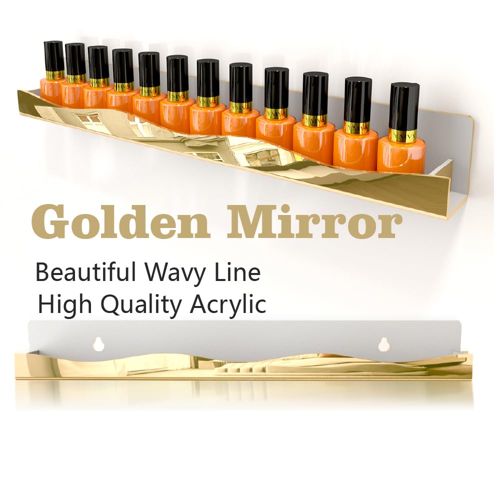 YMVV makeup organizer shelf, durable storage for cosmetics.