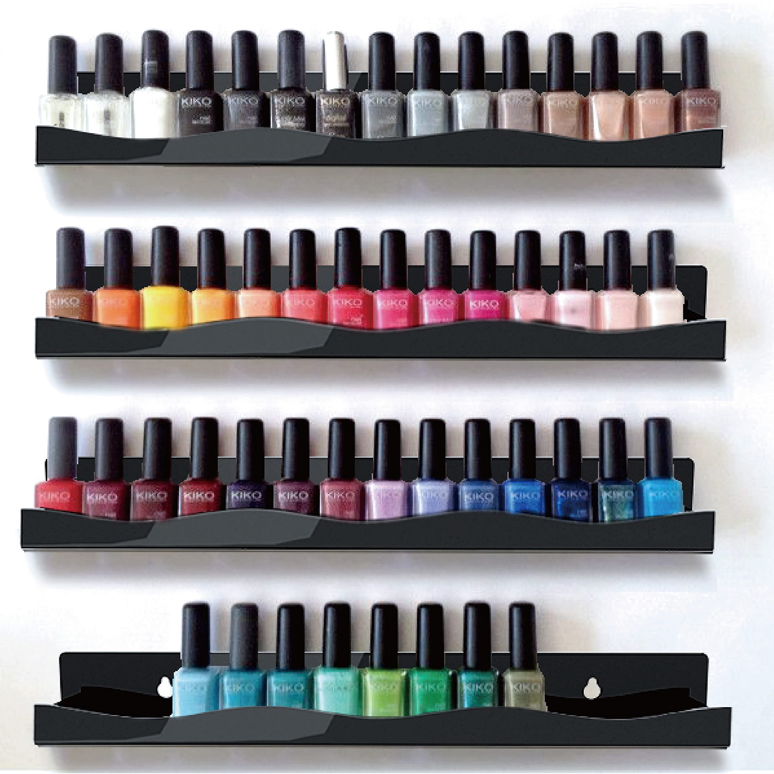 YMVV nail polish rack with removable stoppers keeps bottles secure