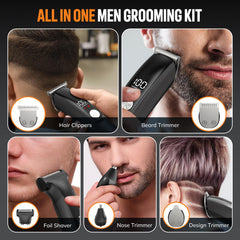 Ynasen Beard Trimmer blades close-up showing precise, skin-friendly cuts.