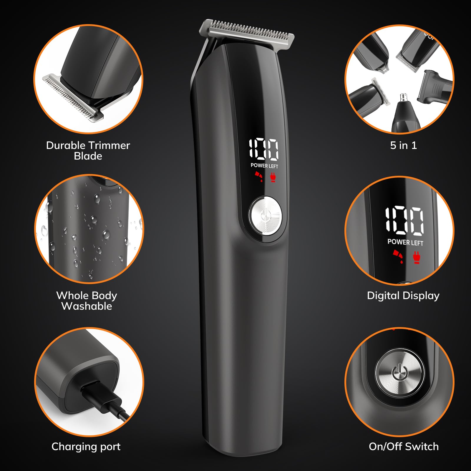 Ynasen Trimmer combs included for even length control.