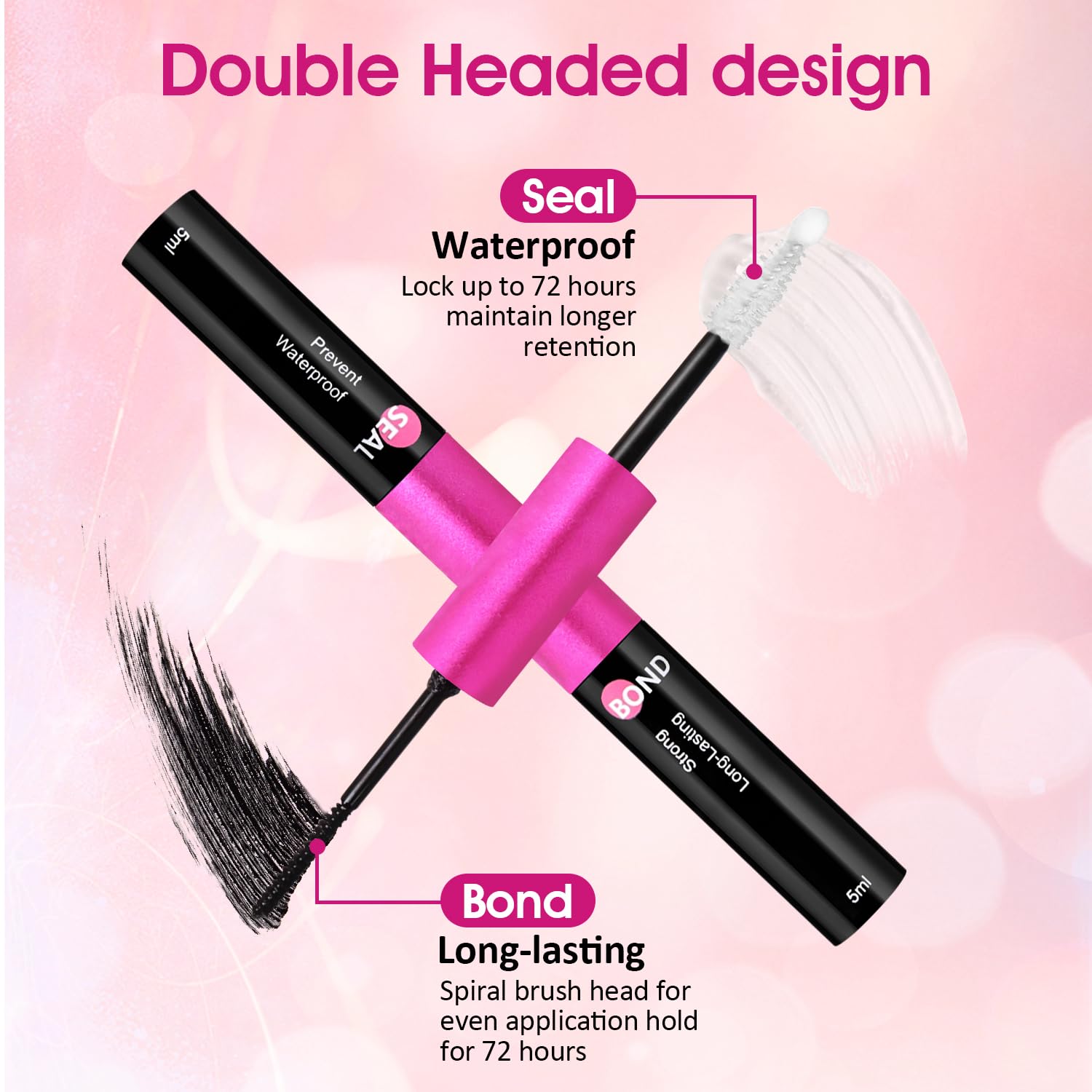 YNGLLC Lash Bond and Seal compact bottle makes travel easy.