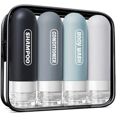 YNSHOUNA silicone travel bottle with shampoo label, easy to identify and leak-free.