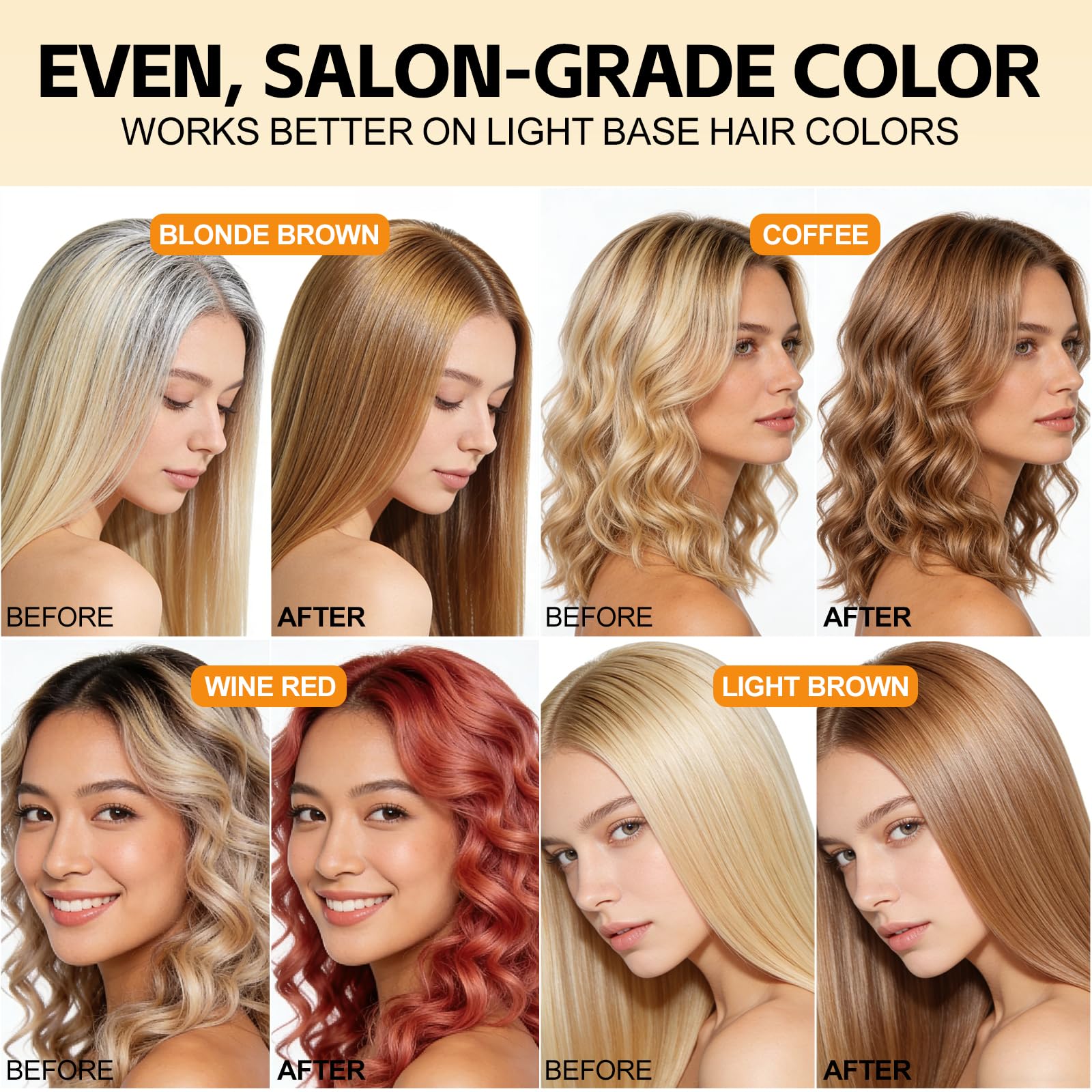 Yocisku champú-tinte pelo, textura cremosa que cuida mientras colorea el cabello