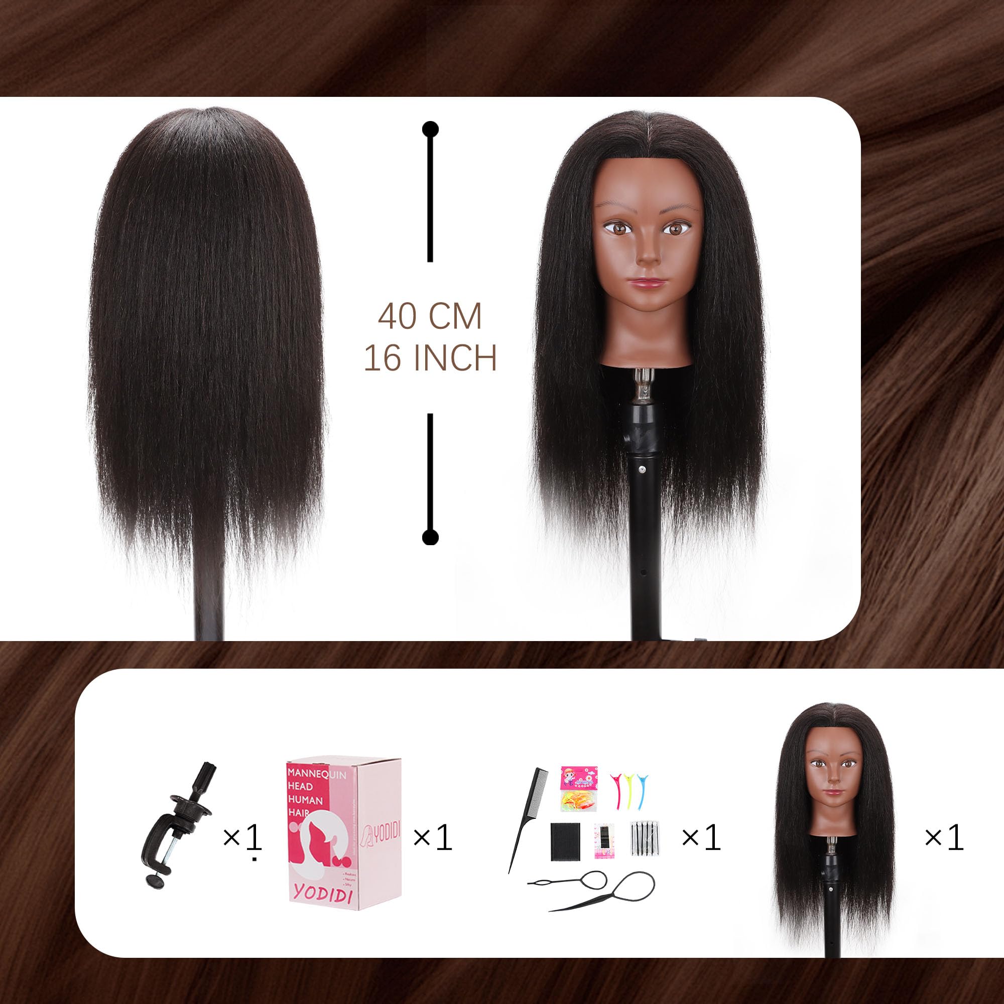 YODIDI mannequin head with realistic texture and no smell for authentic practice